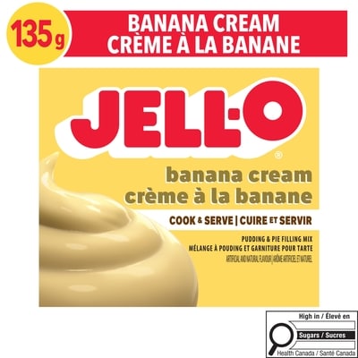 Jell-O Pouding Instantané Et Garniture Pour Tarte Crème À La Banane 135 g, 3,18 $/100g