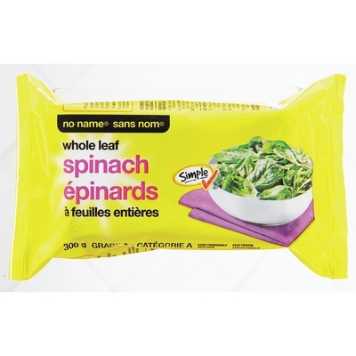 No Name Whole Leaf Spinach 300 g, $0.60/100g