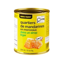 No Name Broken Mandarin Orange Segments in Light Syrup - 284 ml