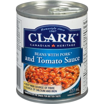 Clark Beans, Pork & Tomato Sauce 227 ml, $0.88/100ml