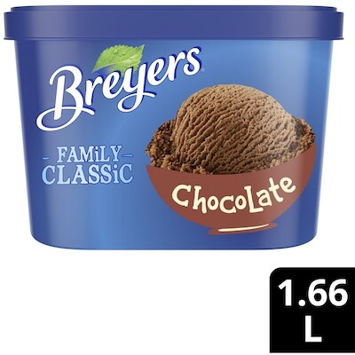 Breyers Dessert Glacé Chocolat fait avec du vrai chocolat 1.66 l, 0,42 $/100ml