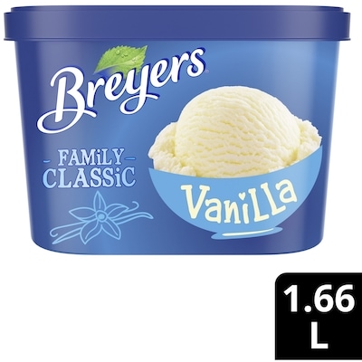 Breyers Family Classic Vanilla Frozen Dessert made with real Vanilla 1.66 l, $0.42/100ml