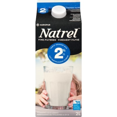 Natrel Fine-Filtered 2% Milk 2 l, $0.23/100ml