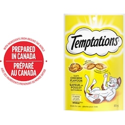 Temptations Gâteries pour chats adultes saveur de poulet savoureux 85 g, 2,69 $/100g