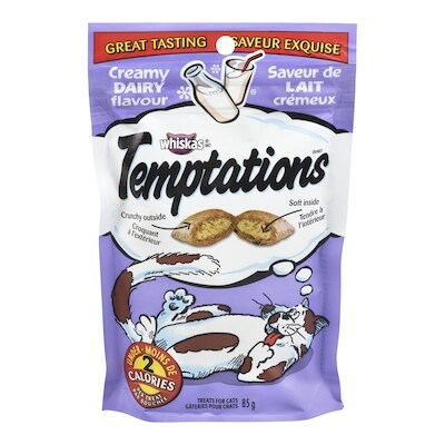 Whiskas Temptations Cat Treats, Creamy Dairy Flavour 85 g, $2.93/100g