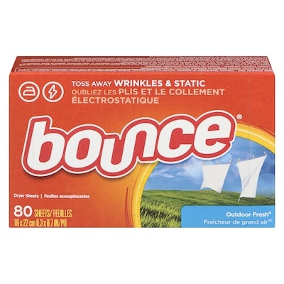 Bounce Dryer Sheets, Outdoor Fresh, 80 count 1 ea, $0.06/1ea