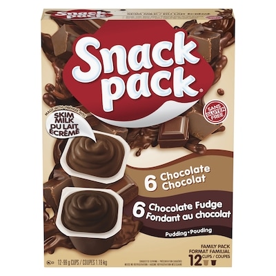 Hunt’s Snack Pack amoureux du chocolat 12x99.0 g, 0,38 $/100g
