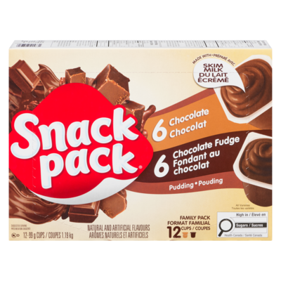 Hunt’s Snack Pack amoureux du chocolat 12x99.0 g, 0,42 $/100g