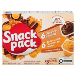 Hunt’s Snack Pack chocolat et caramel écossais 12x99.0 g, 0,46 $/100g