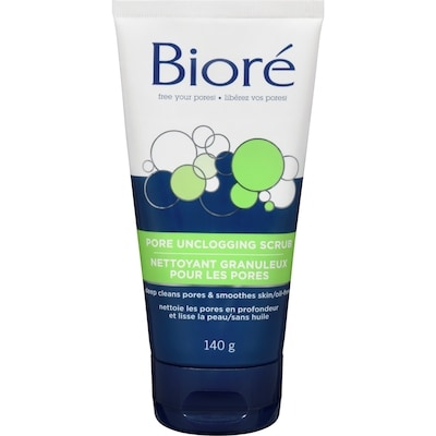 Biore Pore Unclogging Scrub, Exfoliating Wash for the Face 140 g, $5.99/100g
