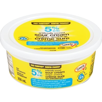 No Name Sour Cream, Light 250 ml, $1.12/100ml