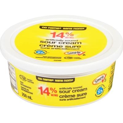 No Name Sour Cream 250 ml, $1.12/100ml