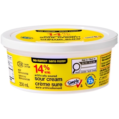 No Name Sour Cream 250 ml, $1.20/100ml