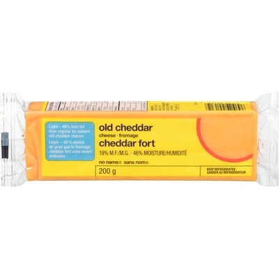 No Name Light Old Cheddar Cheese 200 g, $2.25/100g