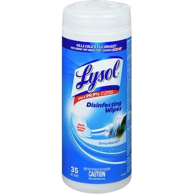 Lysol Disinfecting Surface Wipes, Spring Waterfall, Disinfectant, Cleaning, Sanitizing 35 ea, $0.14/1ea