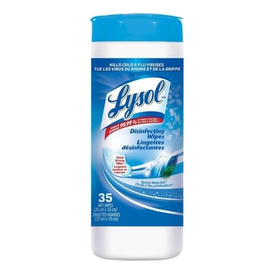 Lysol Disinfecting Surface Wipes - Spring Waterfall 35 ea, $0.14/1ea