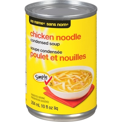No Name Condensed Chicken Noodle Soup 284 ml, $0.35/100ml