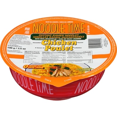Noodle Time Nouilles Ramen Instantanées à Saveur de Poulet Imitation 100 g, 2,79 $/100g
