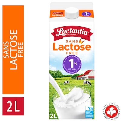Lactantia Lactose Free Partly Skimmed Milk 1% 2 l, $0.31/100ml