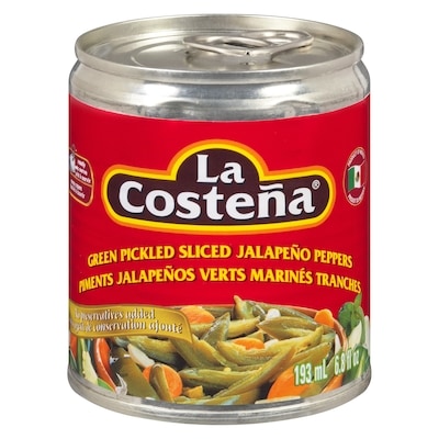 La Costena Piments jalapenos verts marinés tranchés 193 ml, 1,03 $/100ml