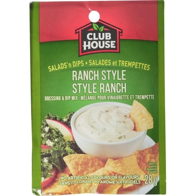 Club House Mélange Pour Vinaigrette Et Trempette Style Ranch 28 g, 8,89 $/100g