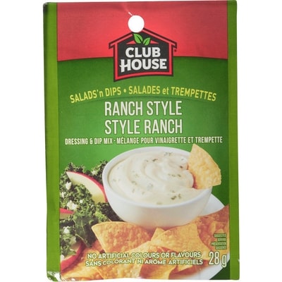 Club House Mélange Pour Vinaigrette Et Trempette Style Ranch 28 g, 8,89 $/100g