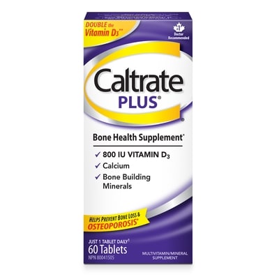 Caltrate Plus Calcium Supplement For Bone Health, Tablets, 60 Count 60 ea, $0.29/1ea