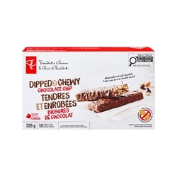 le Choix du Président Barres granola Tendres et enrobées aux brisures de chocolat 558 g, 2,06 $/100g