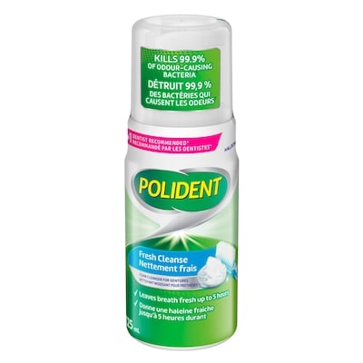 Polident Nettoyant moussant pour prothèses dentaires, Nettement frais 1 ea, 11,49 $/1ch