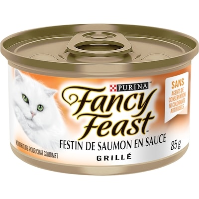 Purina Fancy Feast Festin de Saumon Grillée, Nourriture Humide pour Chats 85 g 85 g, 1,52 $/100g