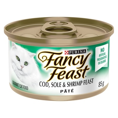 Purina Fancy Feast Pate Wet Cat Food Cod, Sole & Shrimp Feast 85 g, $1.06/100g