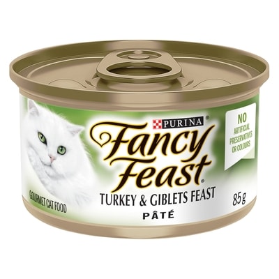 Purina Fancy Feast Pate Wet Cat Food Turkey & Giblets Feast 85 g, $1.06/100g