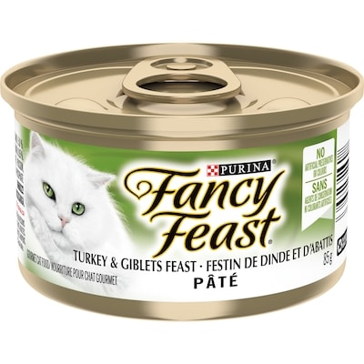 Purina Fancy Feast Pate Turkey & Giblets Feast, Wet Cat Food 85 g, $1.06/100g
