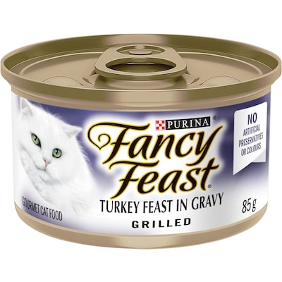 Purina Fancy Feast Grilled Turkey Feast in Gravy, Wet Cat Food 85 g, $1.06/100g