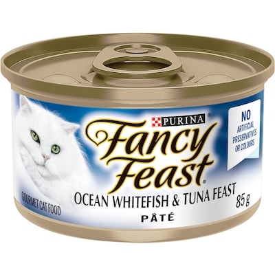Purina Fancy Feast Pate Ocean Whitefish & Tuna Feast, Wet Cat Food 85 g, $1.06/100g