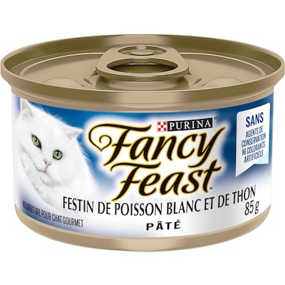Purina Fancy Feast Festin de Poisson Blanc et de Thon, Nourriture Humide pour Chats 85 g 85 g, 1,18 $/100g