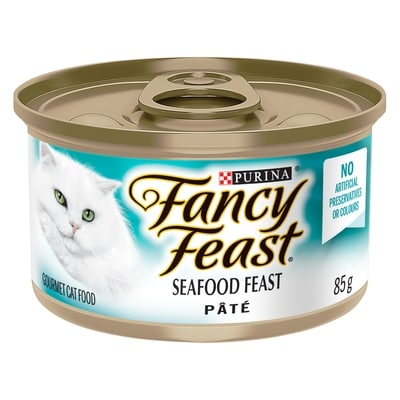 Purina Fancy Feast Pate Seafood Feast, Wet Cat Food 85 g, $1.52/100g
