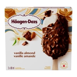 Haagen Dazs Vanilla Almond Ice Cream Bars 3x88.0 ml, $1.89/100ml