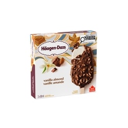 Haagen Dazs Vanilla Almond Ice Cream Bars - 3x88.0 ml | Atlantic