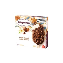 Haagen Dazs Vanilla Almond Ice Cream Bars - 3x88.0 ml | Real