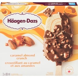 Häagen-Dazs Barres de crème glacée croustillantes au caramel et aux amandes 3x88.0 ml, 1,87 $/100ml