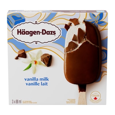 Haagen Dazs Vanilla Milk Ice Cream Bars 3x88.0 ml, $1.89/100ml