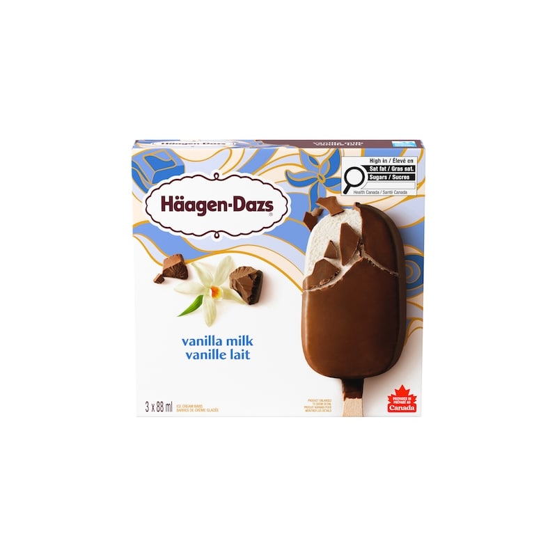 Haagen Dazs Vanilla Milk Ice Cream Bars - 3x88.0 ml | Your
