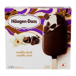 Haagen Dazs Vanilla Dark Ice Cream Bars 3x88.0 ml, $2.27/100ml