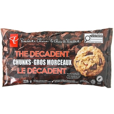 President's Choice The Decadent Semi-Sweet Chocolate Chunks 226 g, $2.56/100g