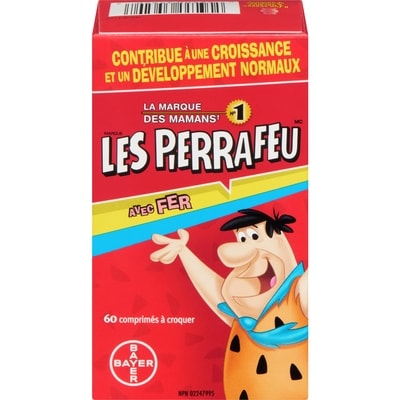 Pierrafeu Multivitamines à croquer pour enfants LES PIERRAFEU Plus fer 60 ea, 0,17 $/1ch