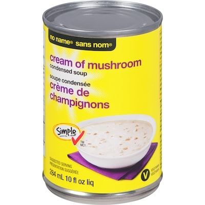 No Name Condensed Cream Of Mushroom Soup 284 ml, $0.35/100ml