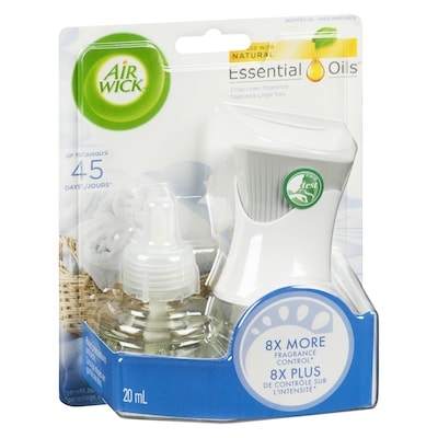 Assainisseur d'air à brancher Freshmatic, Recharges d'huile parfumée, Ensemble linge frais, 1 + 1