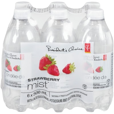 President's Choice Strawberry Mist Naturally Fruit-Flavoured Water Beverage 6x500.0 ml, $0.18/100ml