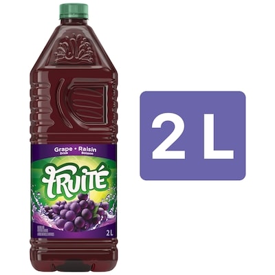 Fruité Boisson aux raisins 2 l, 0,18 $/100ml